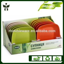 Placa de plato libre de BPA placa de fibra cuadrada biodegradable